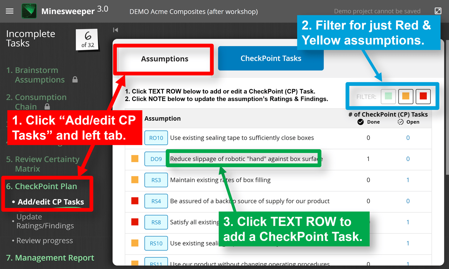 2. Add and edit CheckPoint tasks